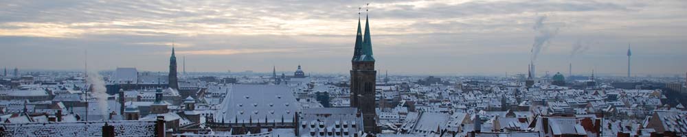 Blick von der Nürnberger Burg im Winter